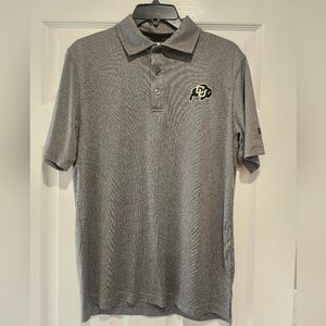 Gray Colorado Buffaloes Polo Shirt - Small Performance Short Sleeve